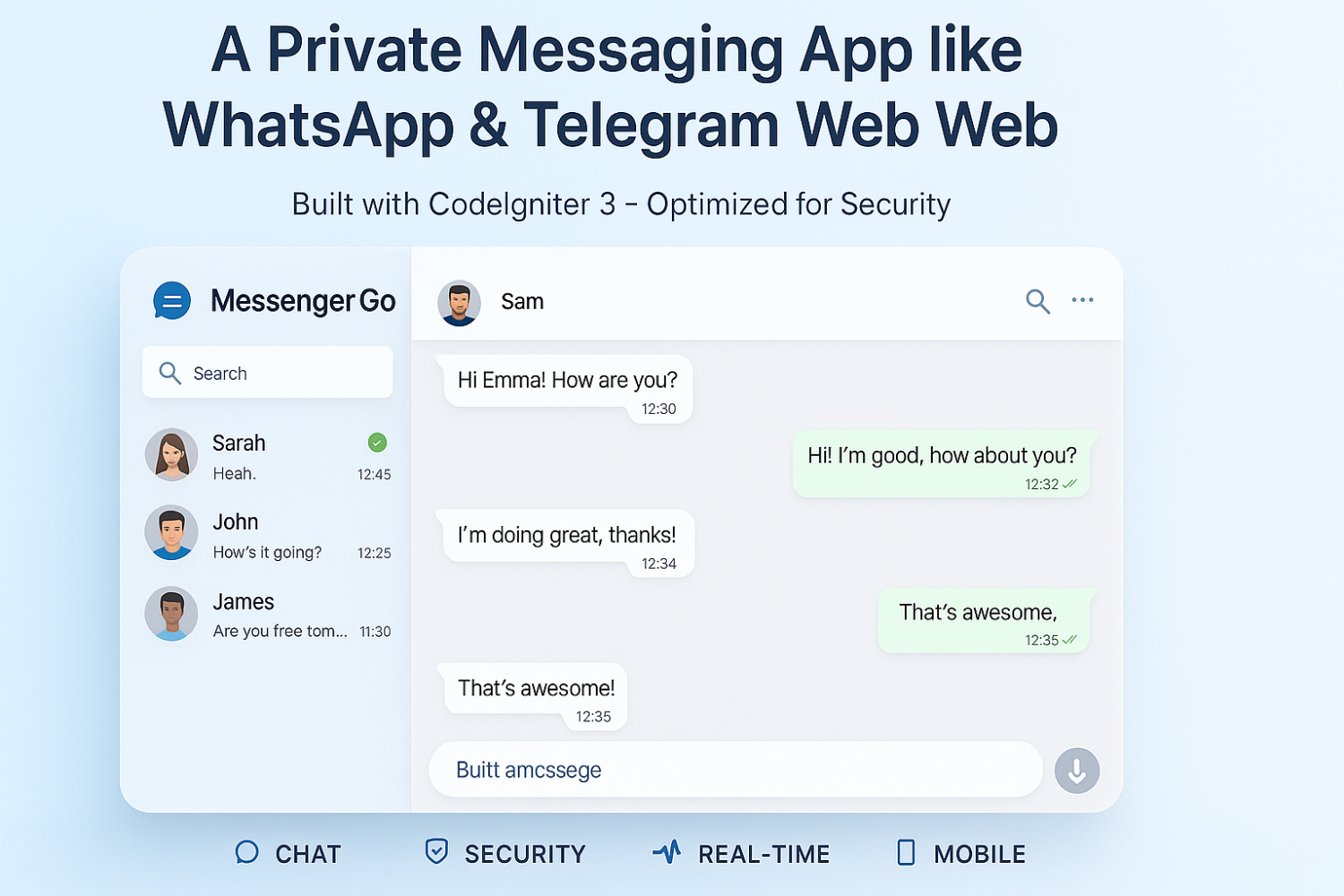 MessengerGo - Messaging App (WhatsApp Clone)