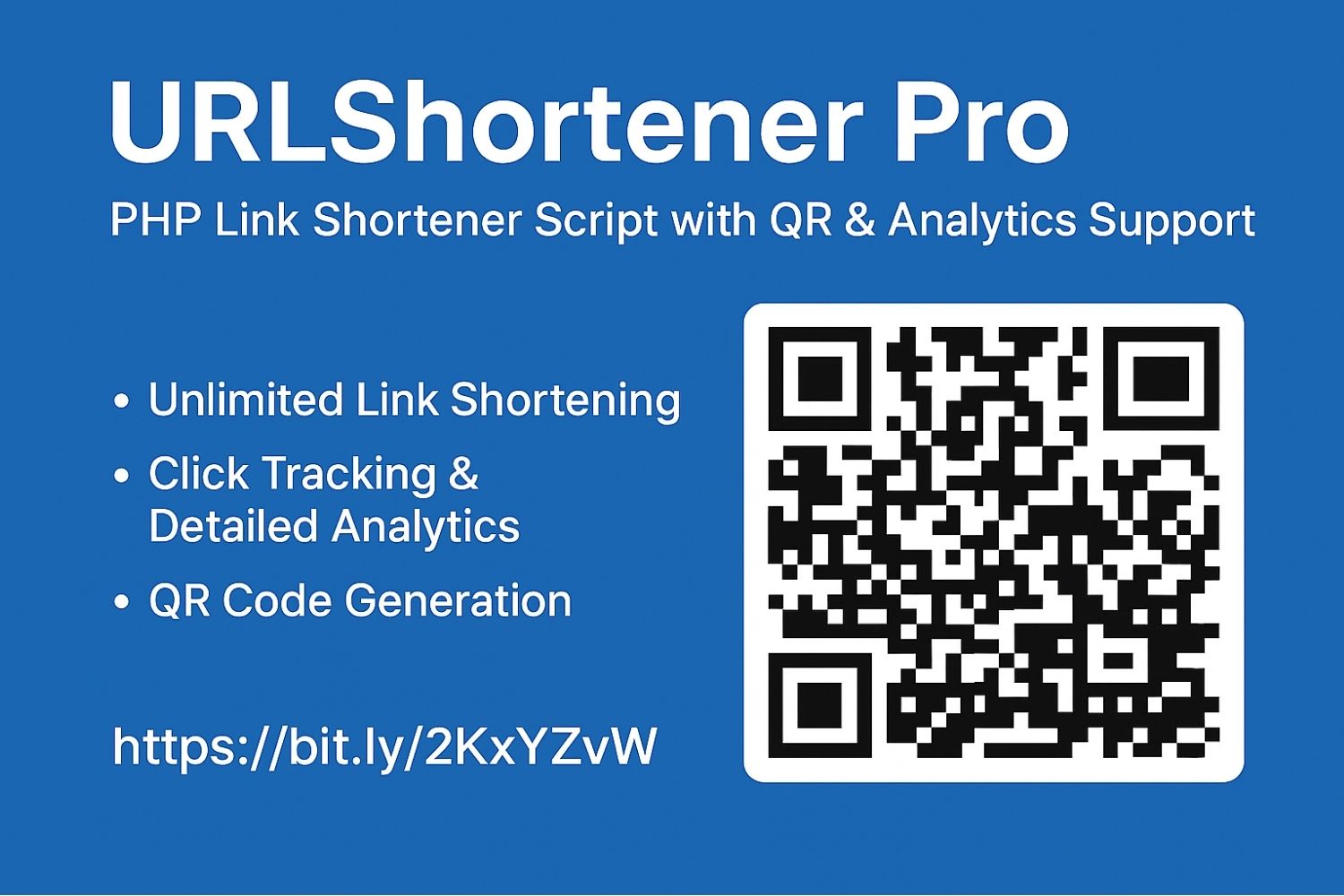 URLShortener Pro – Advanced PHP Link Shortener Script with QR and Analytics