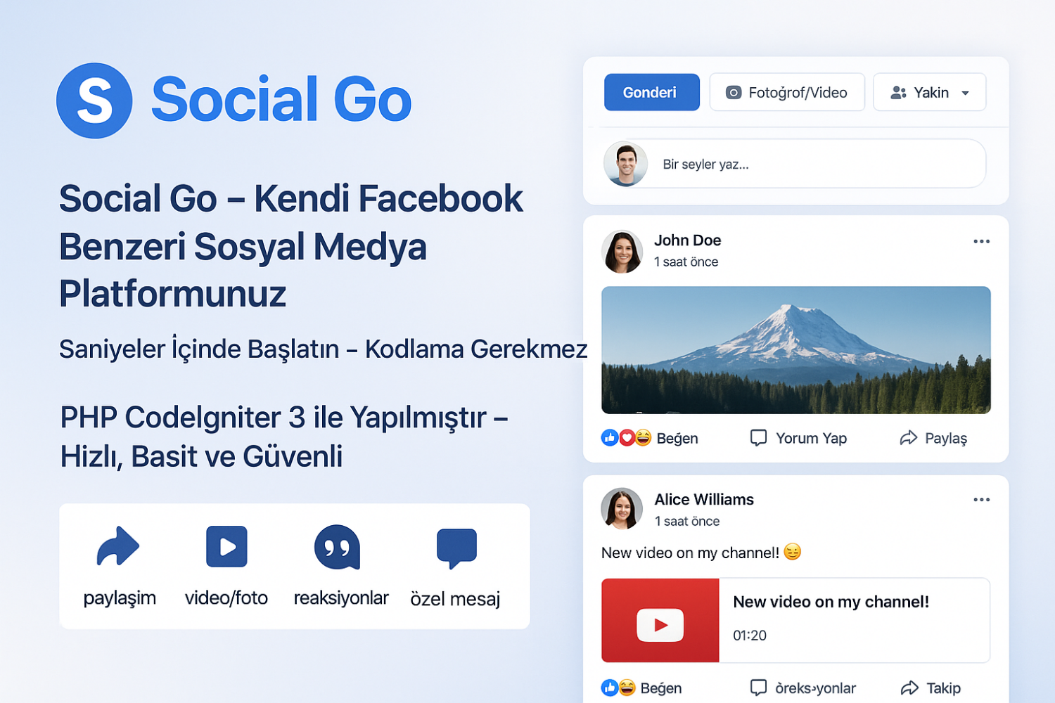 Social Go - Sosyal Medya Platformu (Facebook Clone)